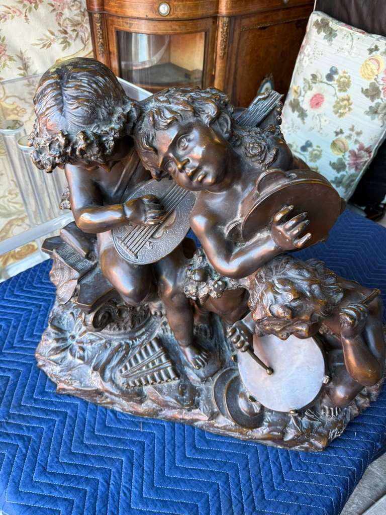 Bronze Cherub Musicians
