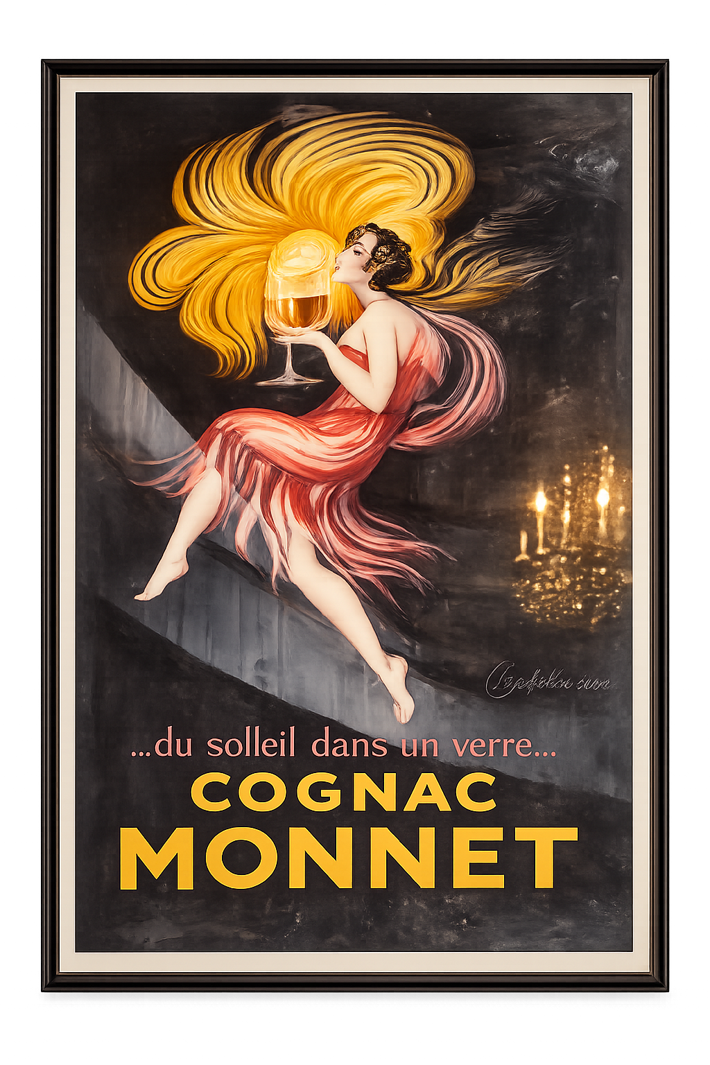 Cognac Monnet Vintage Poster