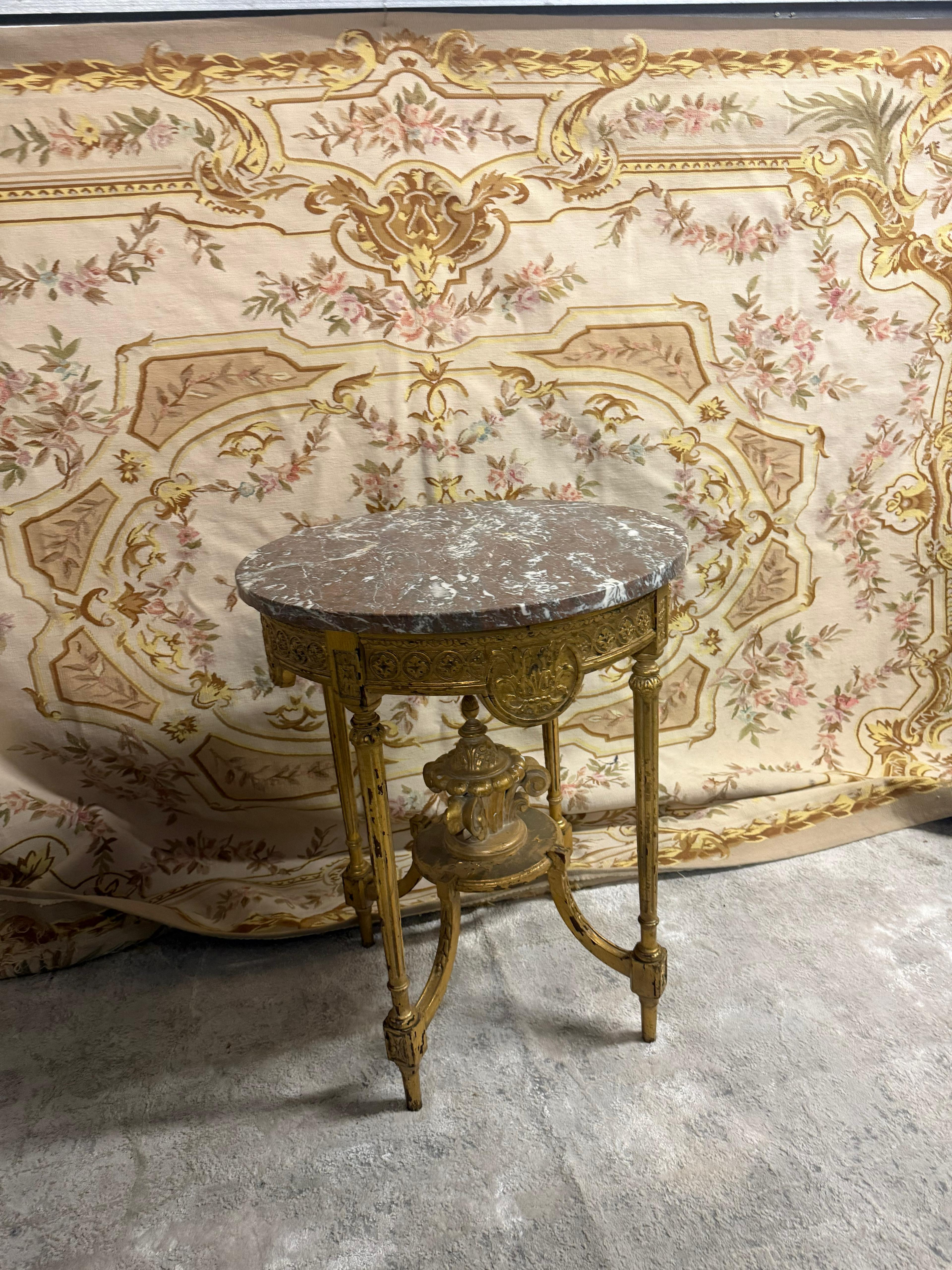 Gilt Marble Side Table
